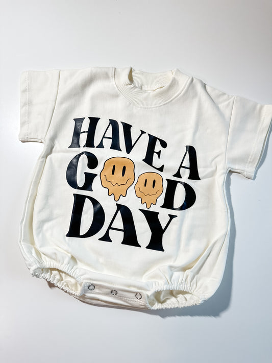 Have a good day - short sleeve bubble romper